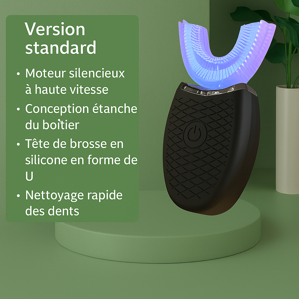 Brosse à dents électrique blanchisseuse automatique en U