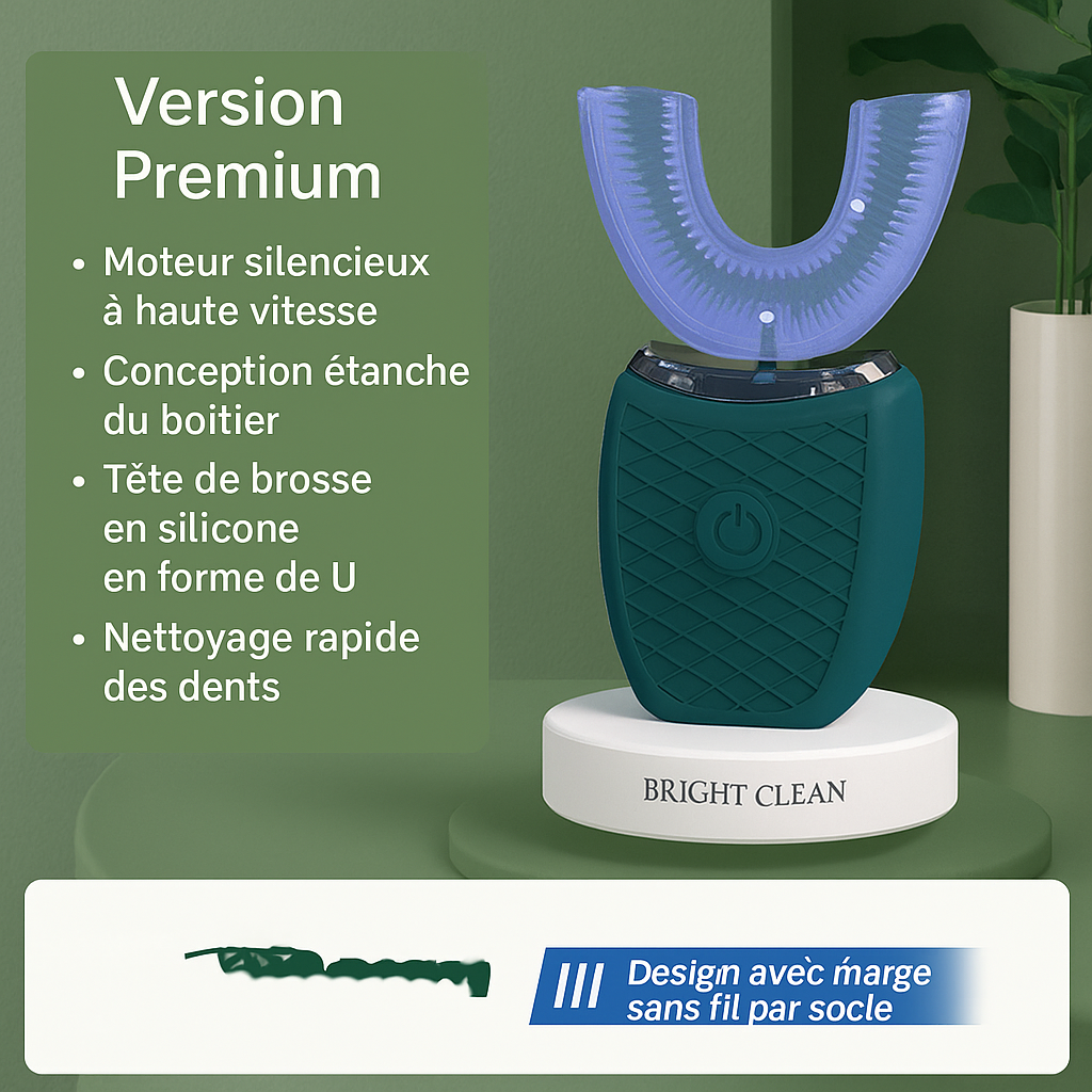 Brosse à dents électrique blanchisseuse automatique en U