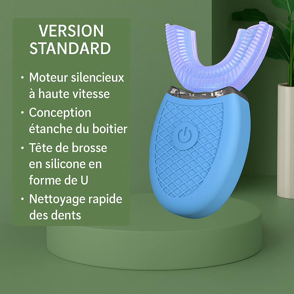 Brosse à dents électrique blanchisseuse automatique en U